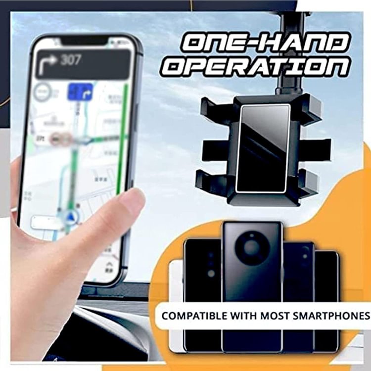 2022 Retractable Car Phone Holder-Multifunctional Car Rearview Mirror Phone Holder - tree - Codlins