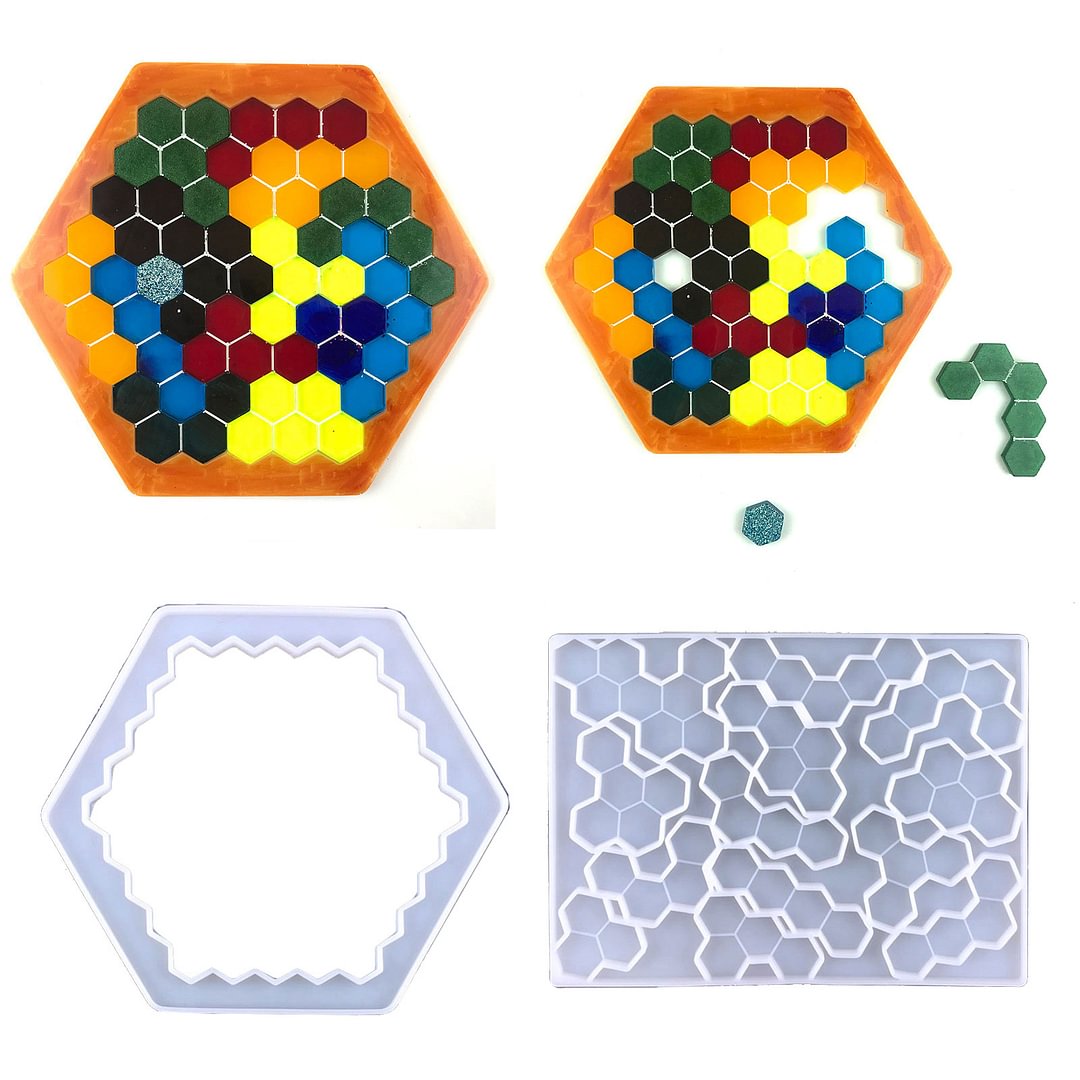 Silicone Resin Molds for Hexagon Puzzle Toys