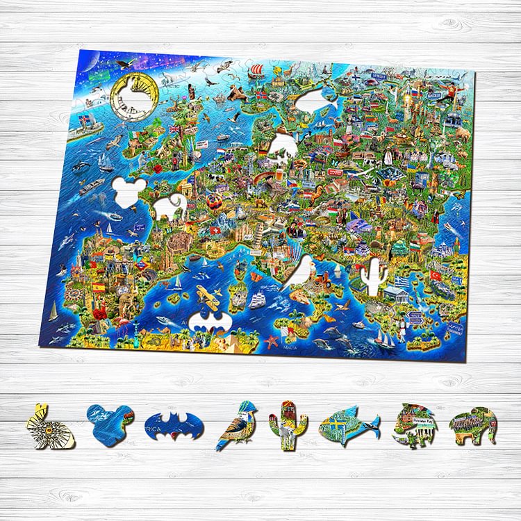 Landmarks of the World Wooden Puzzle