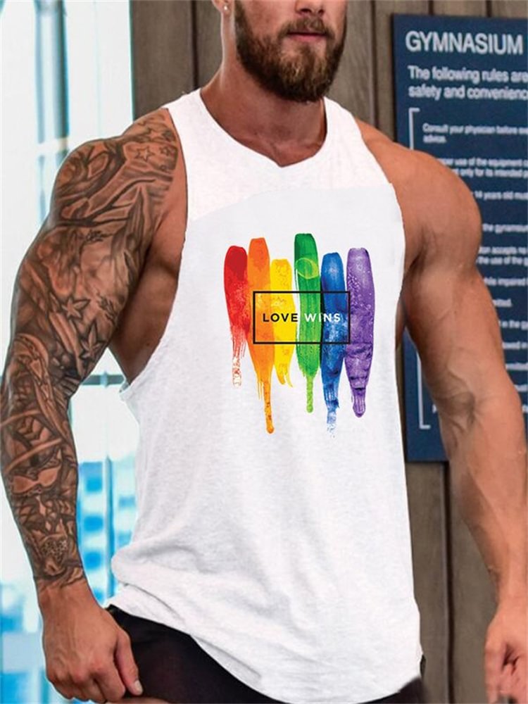 Tiboyz Rainbow Love Wins Print Comfy Tank Top