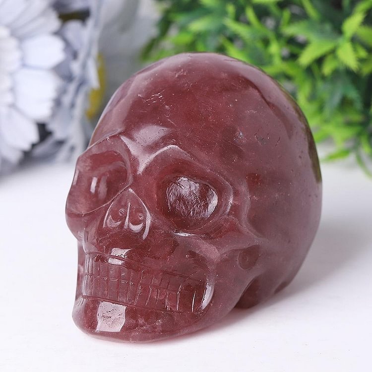 Strawberry Quartz Crystal Skull Carvings Crystal wholesale suppliers