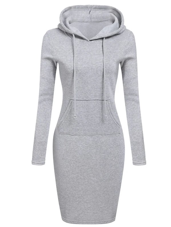 Casual Hooded Dresses-Corachic