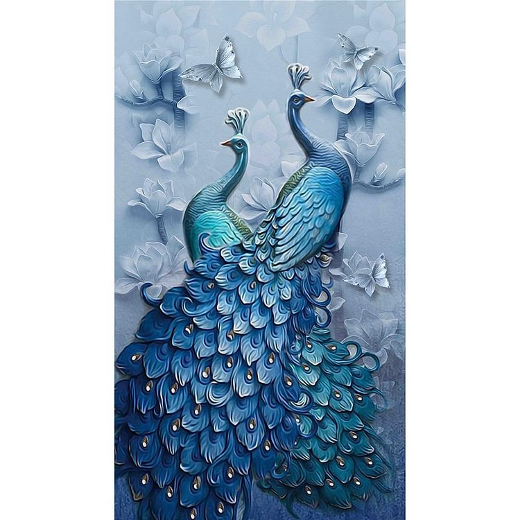 Peacock-Full Square Diamond Painting-30*40CM