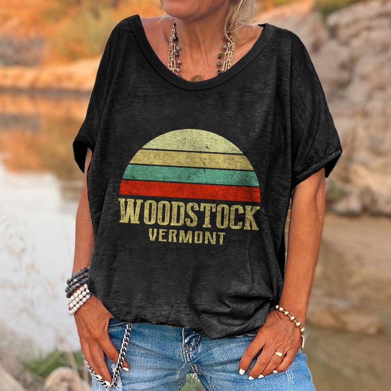 Woodstock Hippies Printed Women's Tees