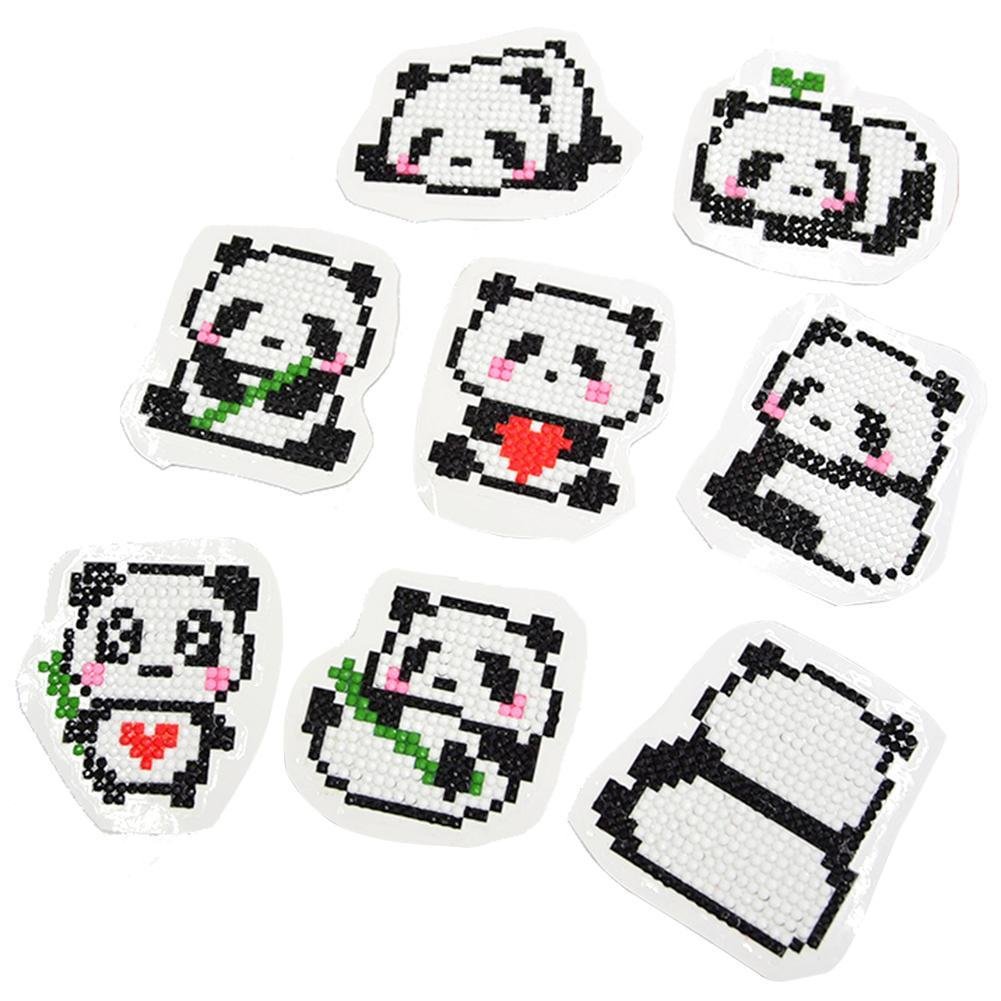 DIY Cute Panda Full Round Diamond Painting Stickers