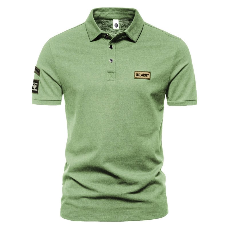 Summer Lapel Short Sleeve Outdoor Sports Tee Men's Polo Shirts-VESSFUL