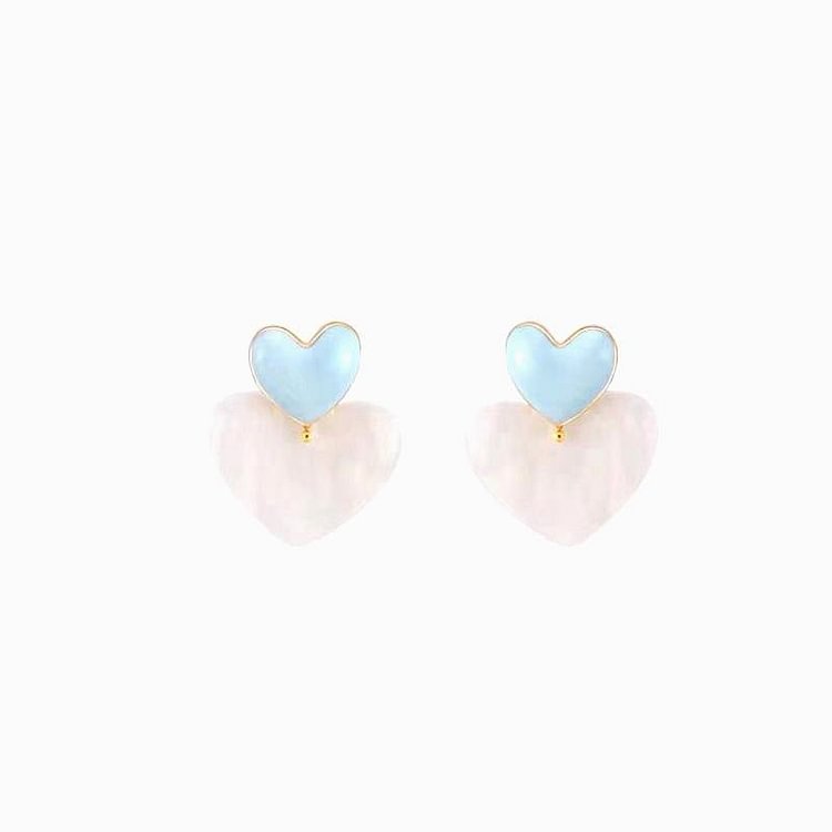 Elegant Heart Stud Earrings