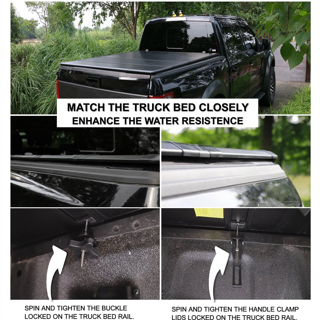 For 20192022 Ford Ranger 5ft Truck Bed Cover Mamoru Hard TriFold Tonneau Cover Fleetside