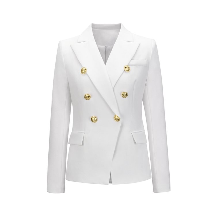 Women's blazers Small Suit Thousand Bird Lattice Suit Fashion Short Double Breasted Coat