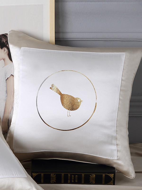 Robin Printed Decorative Cushion Silk Pillowcase