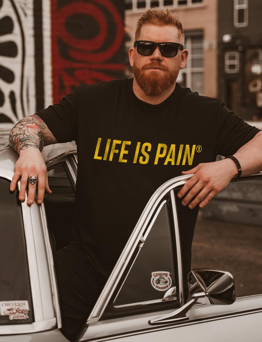 Life Is Pain Printed Men's T-shirt - Krazyskull