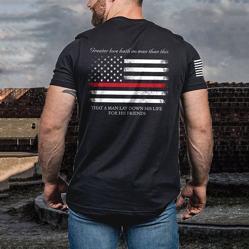 American Flag Style Designer Mens High Quality T-shirt - Krazyskull
