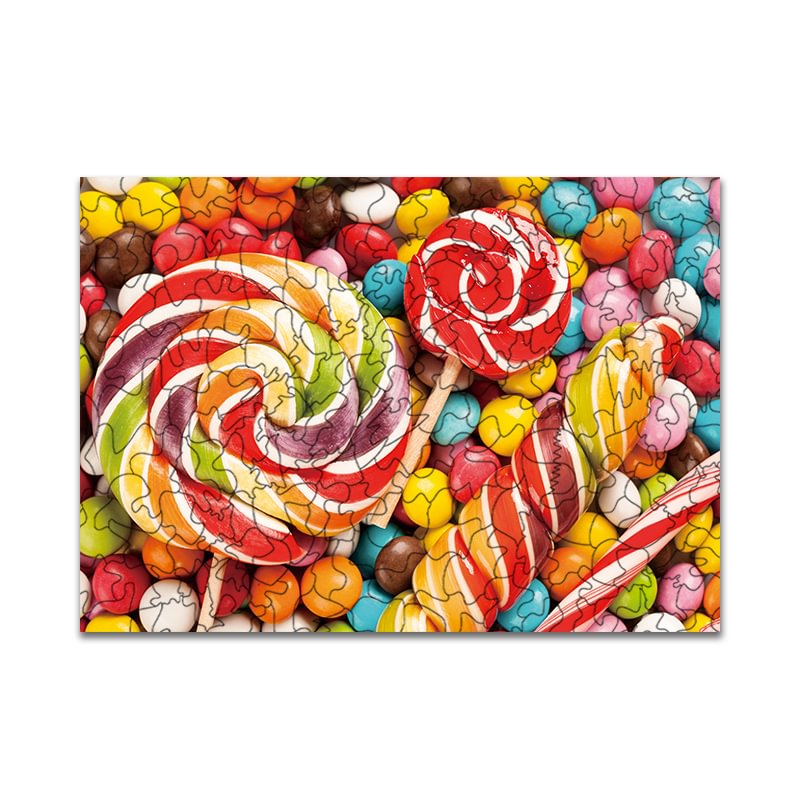 Jeffpuzzle™-JEFFPUZZLE™ Colorful candies and lollipops Puzzle