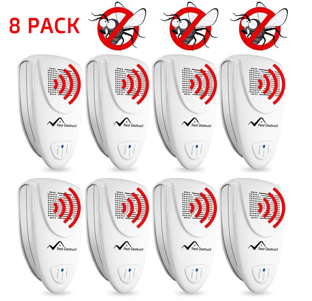Ultrasonic Fly Repellent - Pack Of 8 Deterrent Devices - Get Rid Of Flies In 48 Hours、、sdecorshop