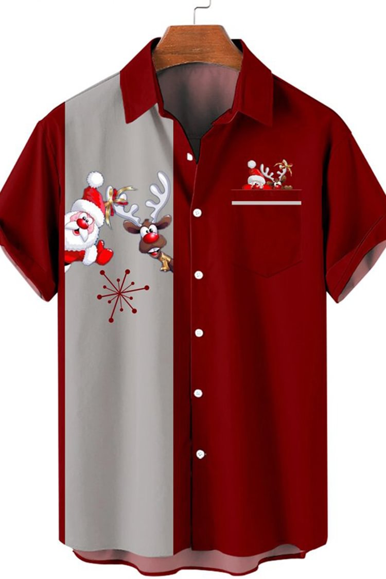 Tiboyz Red Santa Short Sleeve Shirt