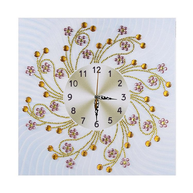 Florals-Creative Diamond Wall Clock