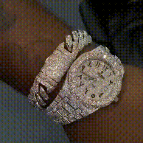 Vessful Hiphop Crystal Studded Diamond Rhinestone Iced Out AP Watch-VESSFUL