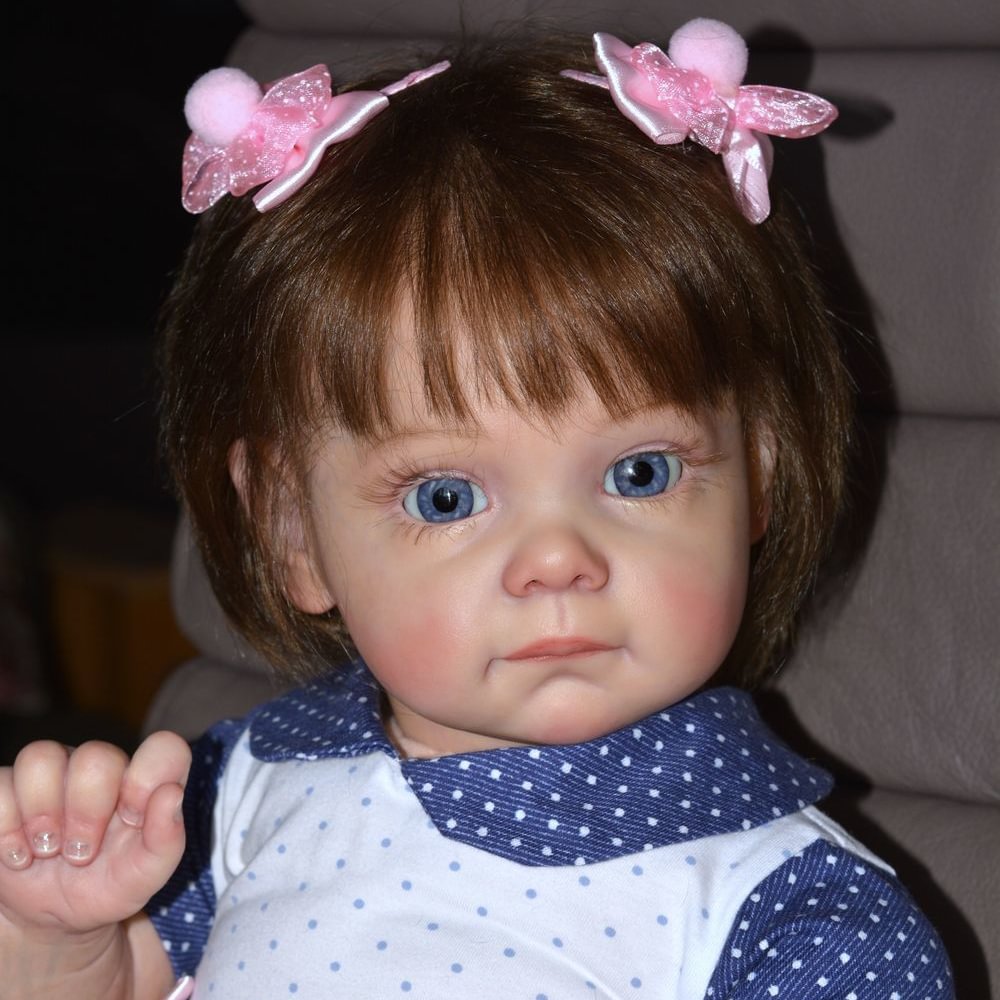 15'' Sweet Authentic Reborn Doll Girl Named Milani with "Heartbeat" and Coos