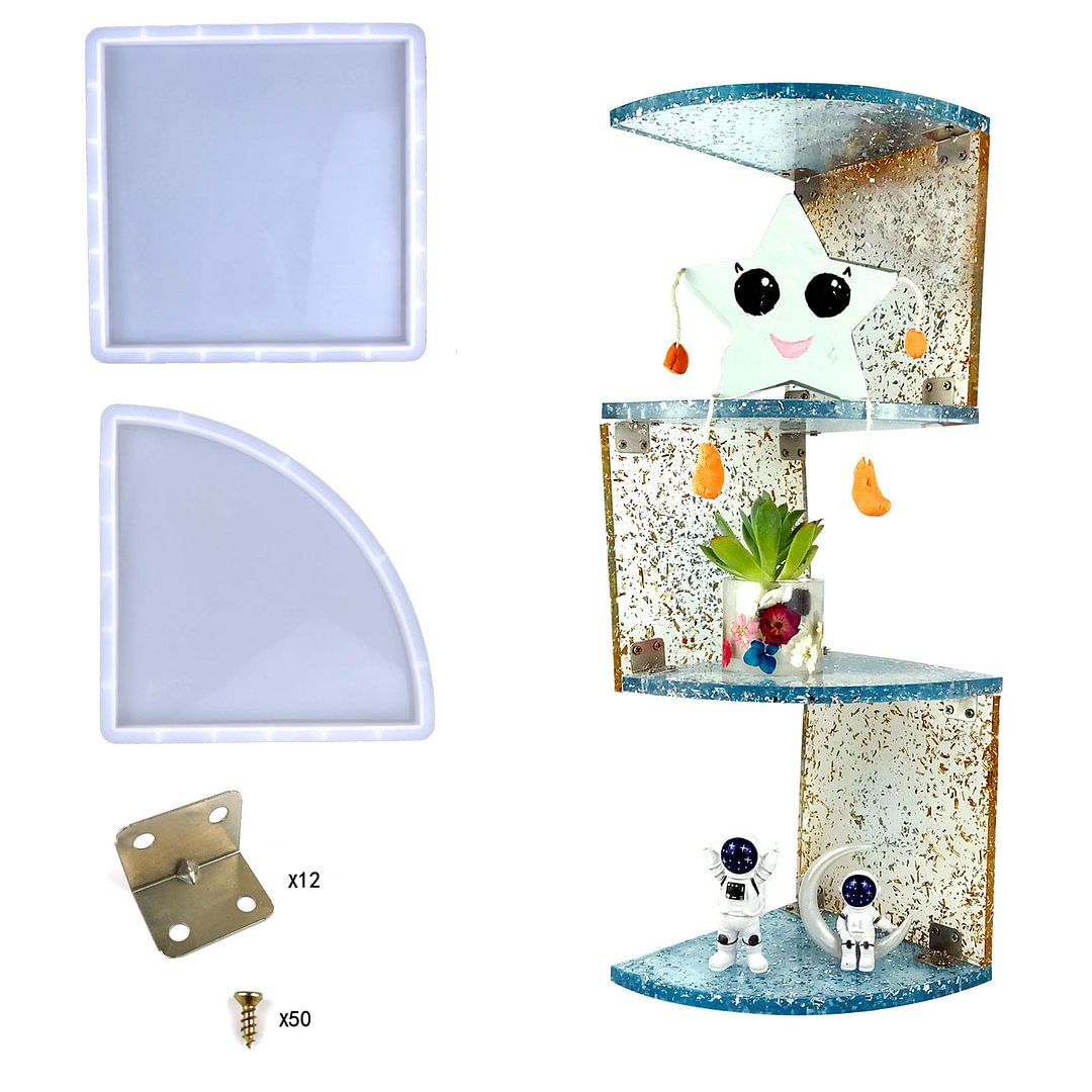 Resin Shelf/Table Mold Set with Accessories