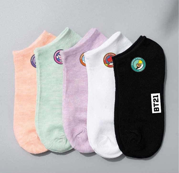 BT21 Cute Summer Candy Color Socks