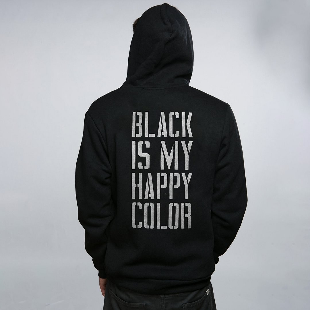 UPRANDY Black Is My Happy Color Men's Hoodie -  UPRANDY
