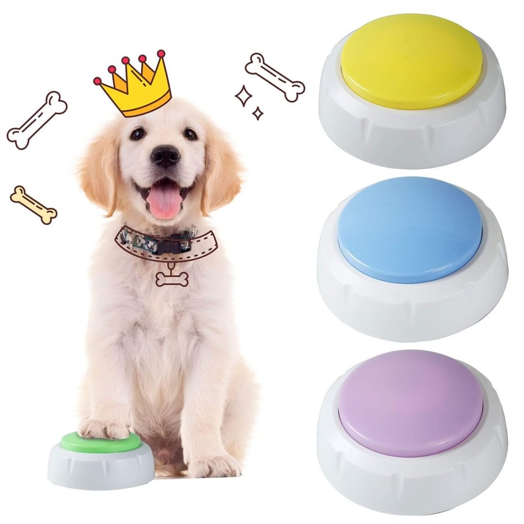 Pet Interactive Training Personalized Recordable Talking Button  