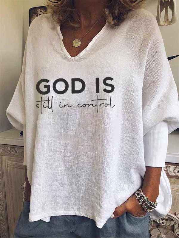 Letter printed women faith long sleeve graphic tees