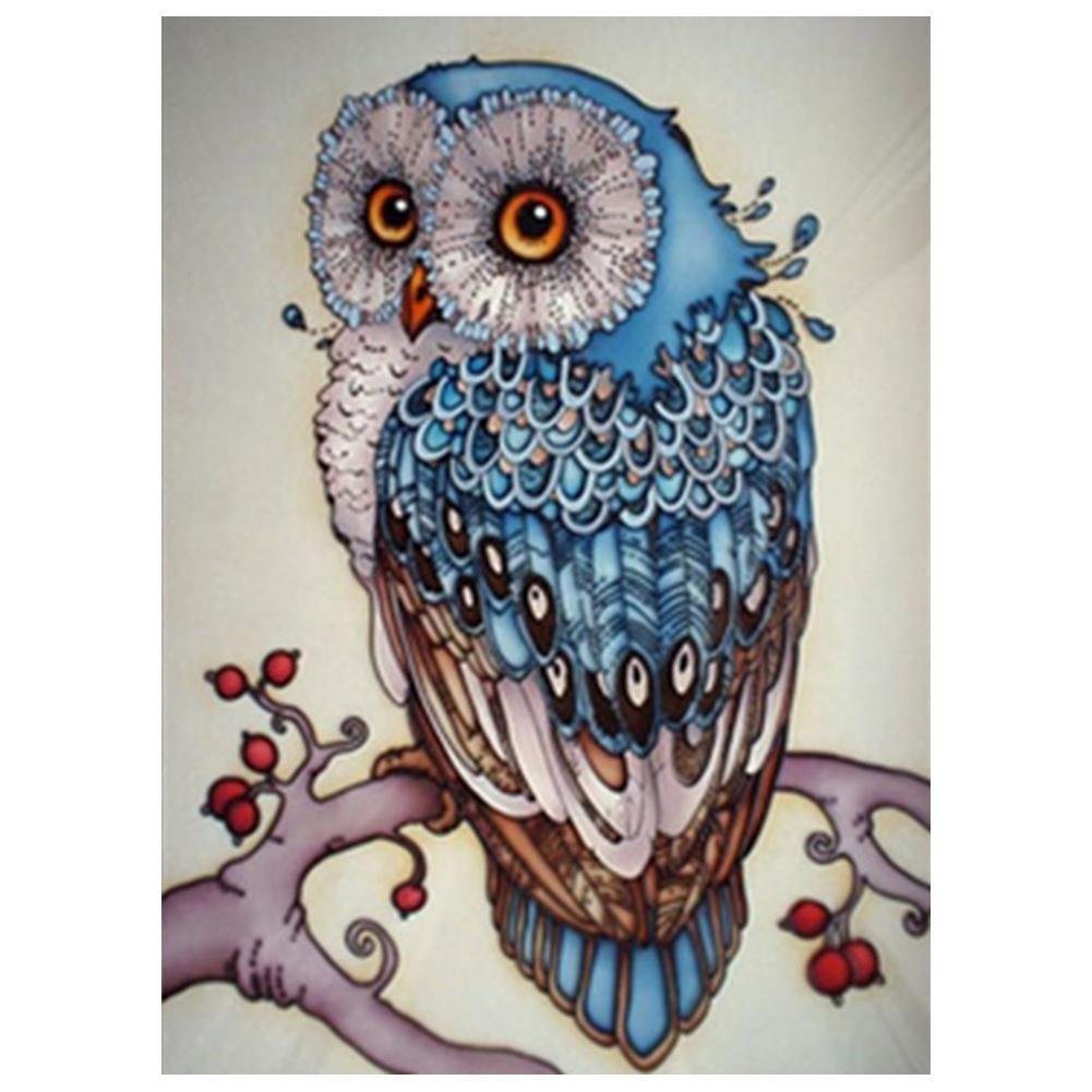 Full Round Diamond Painting Owl (30*20cm)