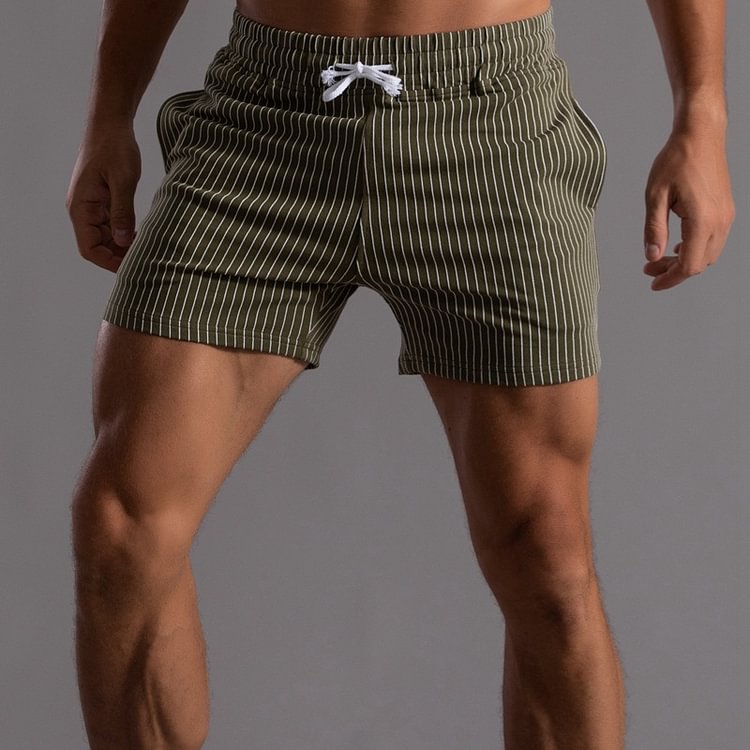 BrosWear Men'S Striped Casual Shorts