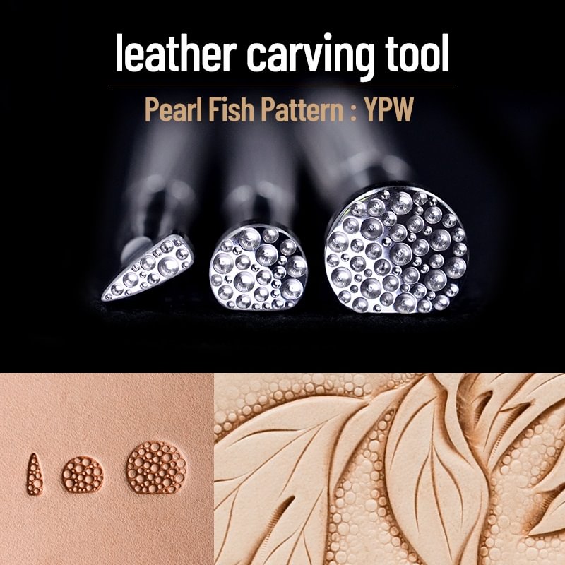 Pearl Fish Pattern Leathercraft Carving Stamp Tool