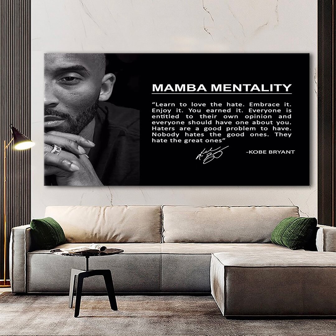 Kobe Bryant "Mamba Mentality" Canvas Wall Art