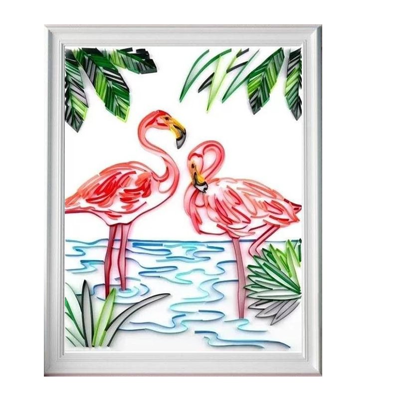 JEFFQUILLING™-JEFFQUILLING™ Paper Filigree painting Kit - Flamingo