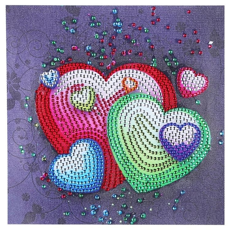 heart Special Part Drill Diamond Painting 25X25CM(Canvas)-gbfke
