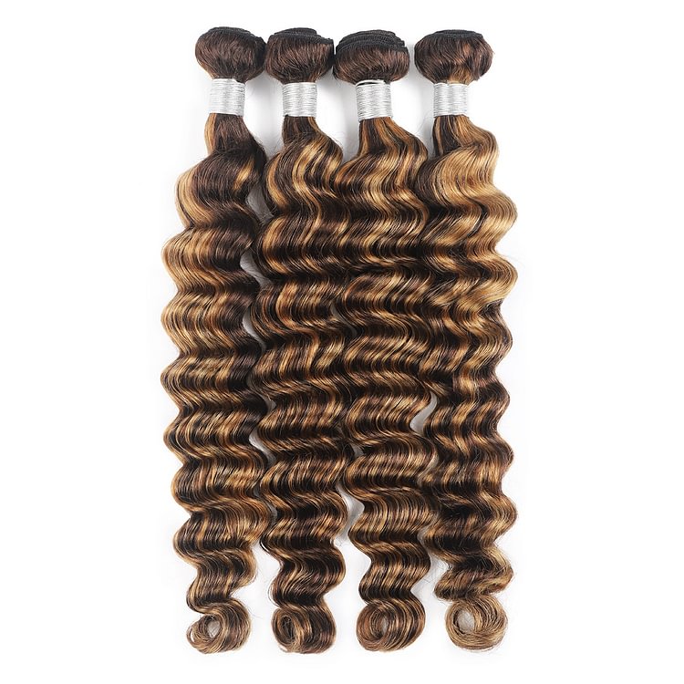 1 PC Golden Brown Loose Deep Hair Bundles丨Malaysian Virgin Hair