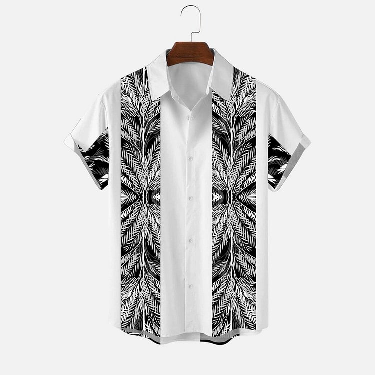 BrosWear Casual Patchwork Printed Shirt