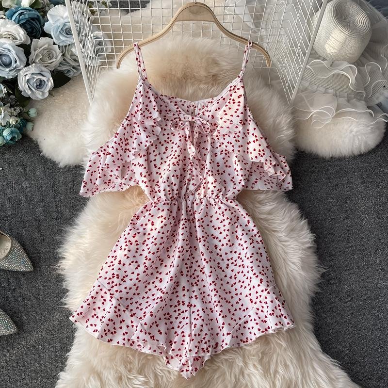 Sexy Chiffon Off Shoulder Rompers P14615
