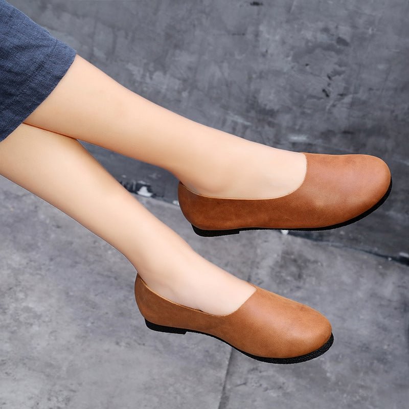  Handmade Soft Leather Flat Shoes Oxford Women Shoes