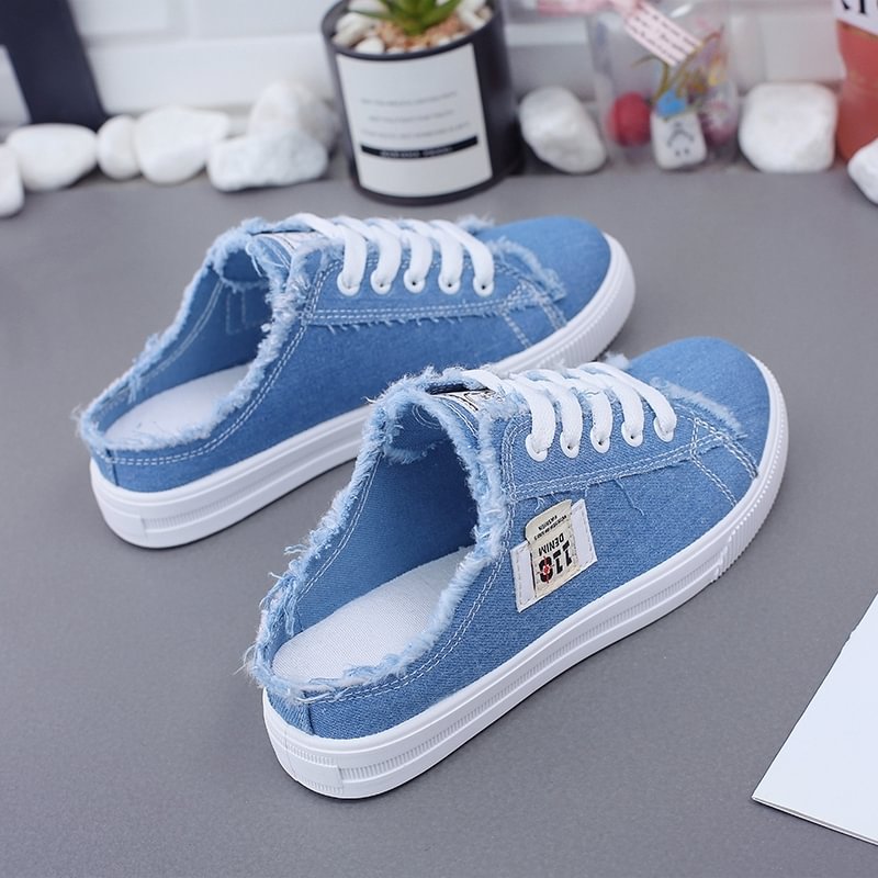2022 Women's Summer Canvas Flat Low Upper Lace Up Casual Clarks Shoes - vzzhome