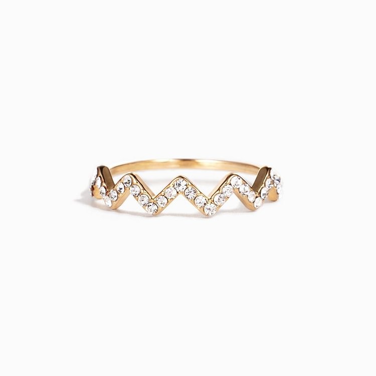 Missing You At Christmas Wiggle Pavé Ring
