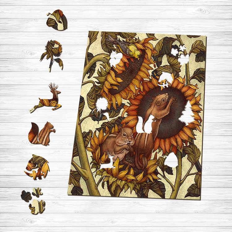 Cute Squirrel Wooden Jigsaw Puzzle