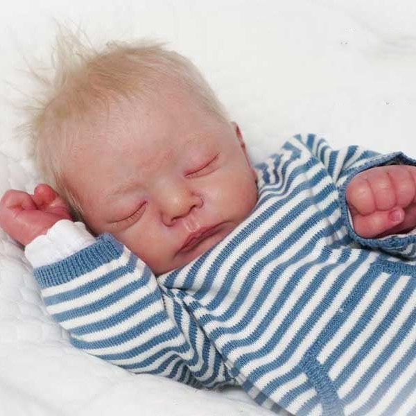  17" Sleeping Reborn Baby Boy Axel,Soft Weighted Body, Cute Lifelike Handmade Reborn Doll Set,Gift for Kids - Reborndollsshop.com-Reborndollsshop®