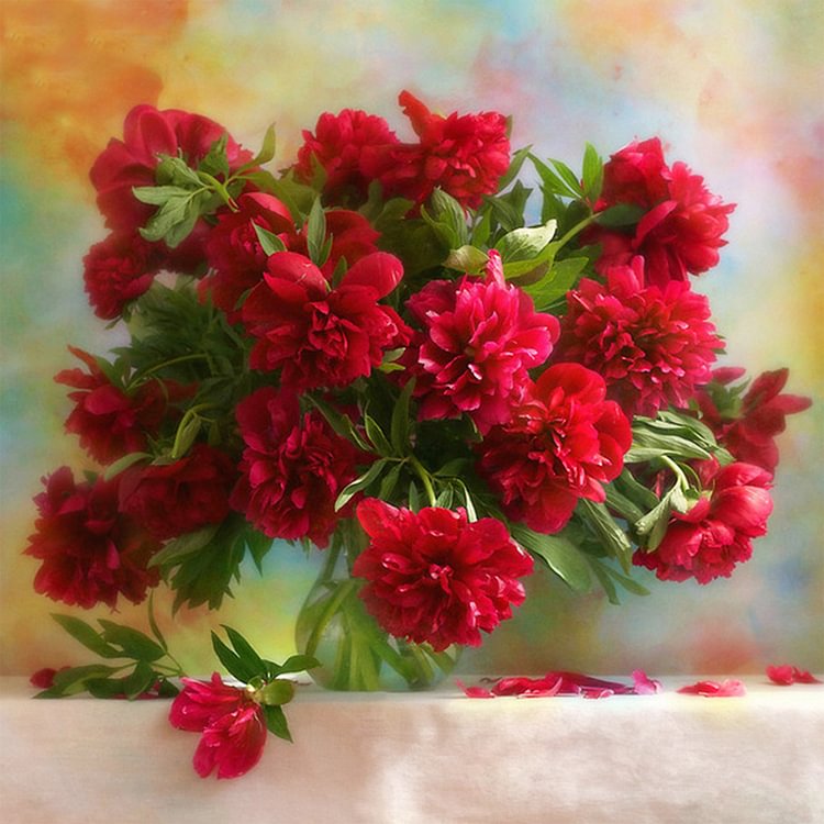Flowers - Special Shaped Diamond Painting - 30*30CM