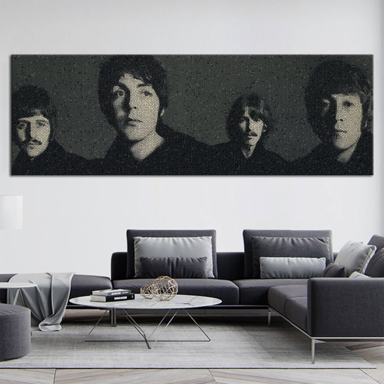 The Beatles Mosaics & Collage Canvas Wall Art