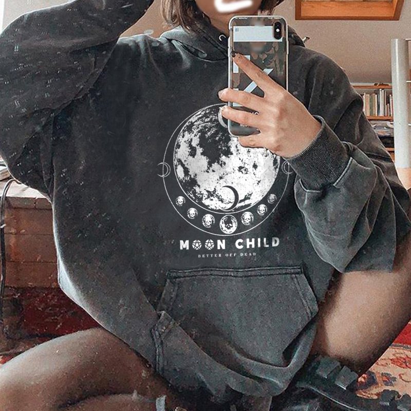   Moon child moon designer fashion casual hoodie - Neojana