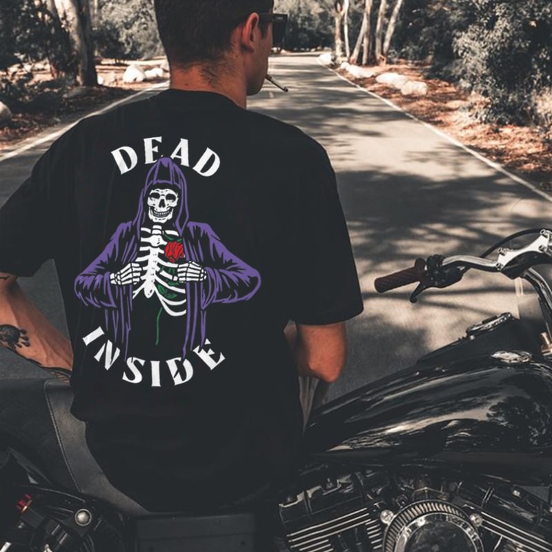 Men's classic skeleton letter printed T-shirt designer -  