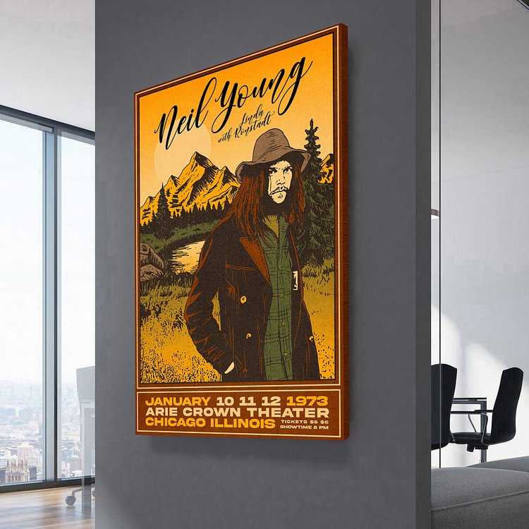 Neil Young Tonight's the Night Tour 1973 Canvas Wall Art