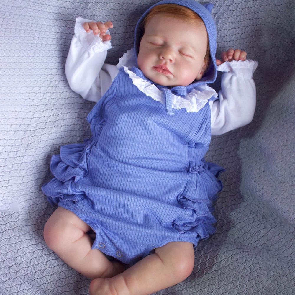 Reborn Awake Baby Girl Alana 20" Real Lifelike Cloth Body Reborn Doll with Heartbeat & Sound