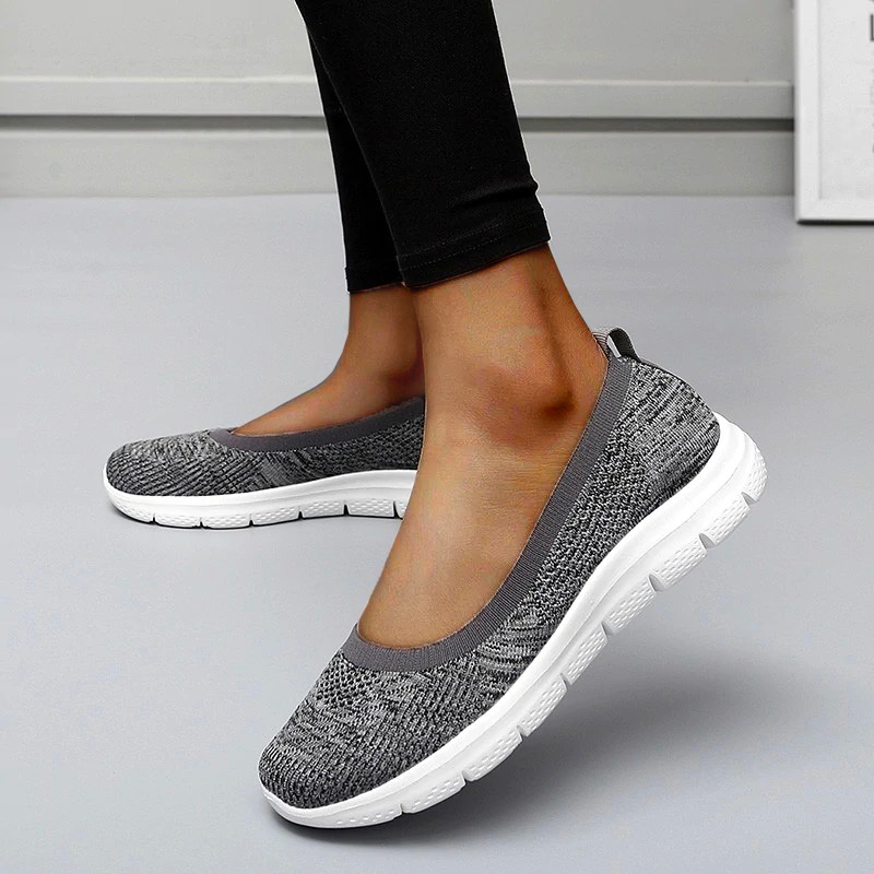 Ladies Flat Slip On Walking Shoes for Nurses