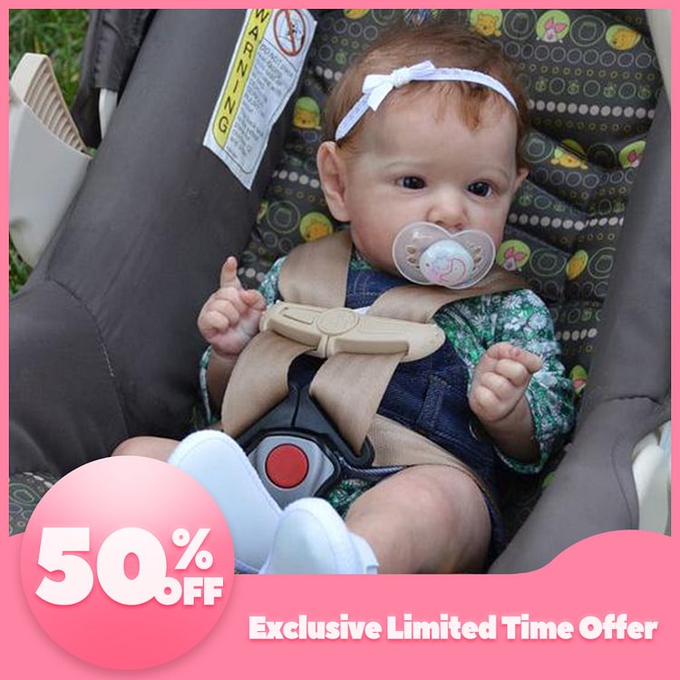  [Kids Gift Idea Deals] 20'' Sweet Denise Newborn Reborn Toddlers Silicone Baby Doll Girl Realistic Kids Gift Lover with ''Heartbeat'' and Coos - Reborndollsshop.com®-Reborndollsshop®