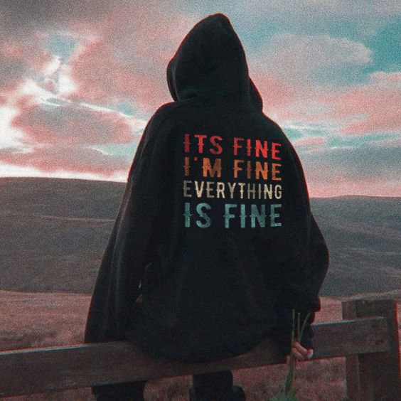 EVERYTHUNG IS FINE Women's casual printed hoodie -  
